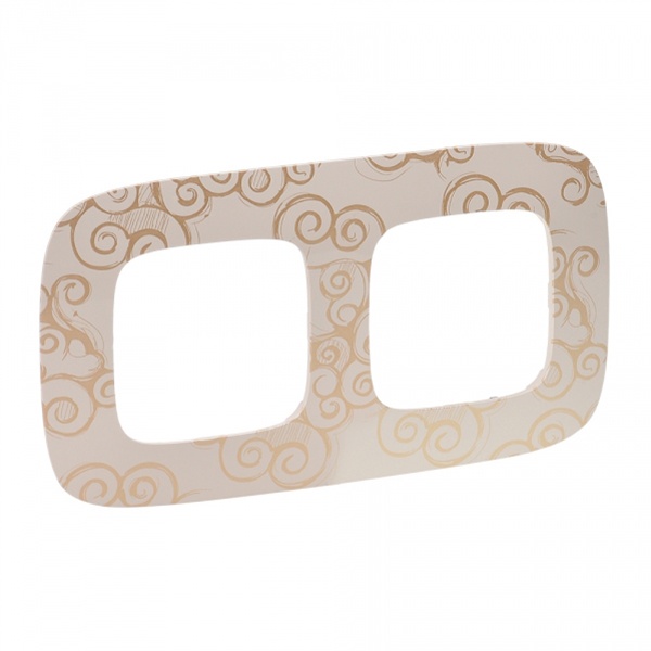 Рамка Legrand Valena ALLURE 2 поста универсальная нарцисс золото