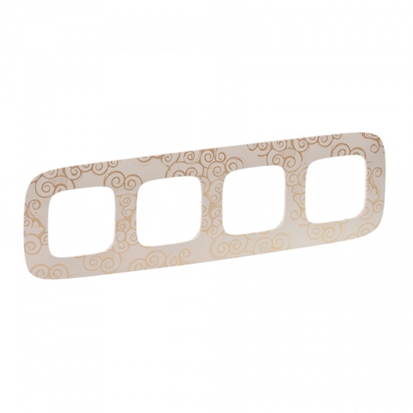 Рамка Legrand Valena ALLURE 4 поста универсальная нарцисс золото