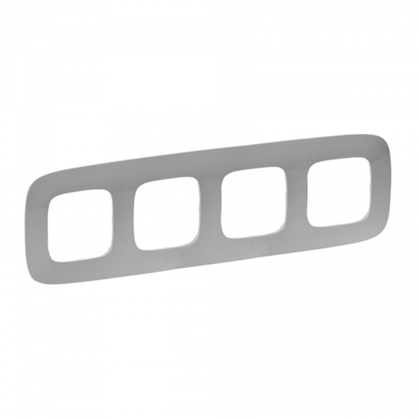 Рамка Legrand Valena ALLURE 4 поста универсальная алюминий