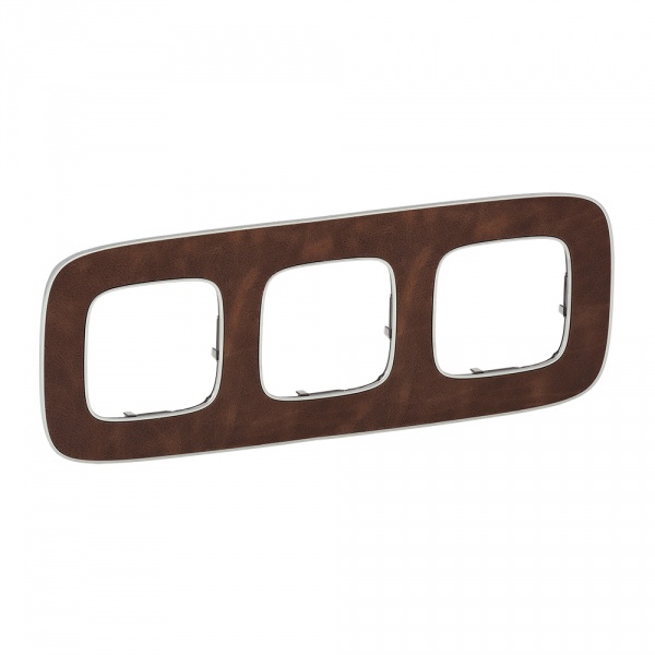 Рамка Legrand Valena ALLURE 3 поста универсальная кожа