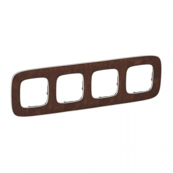 Рамка Legrand Valena ALLURE 4 поста универсальная кожа