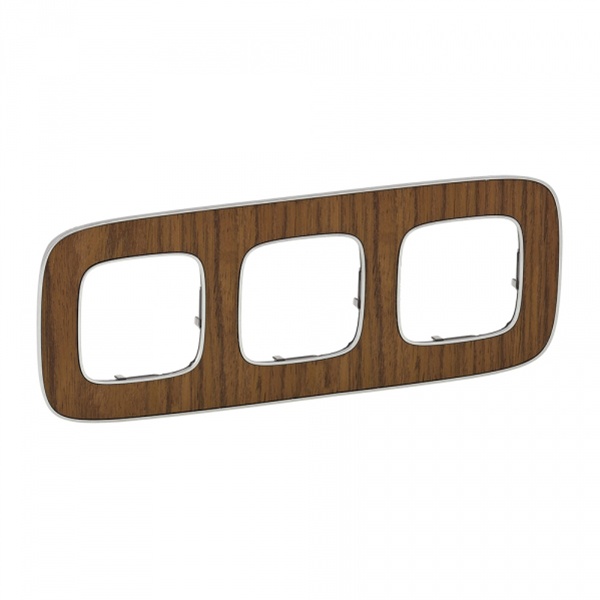 Рамка Legrand Valena ALLURE 3 поста универсальная орех