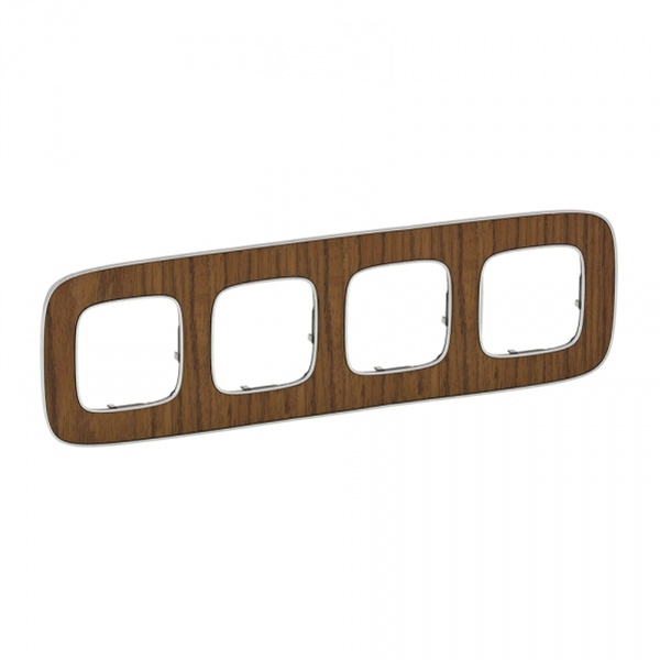 Рамка Legrand Valena ALLURE 4 поста универсальная орех