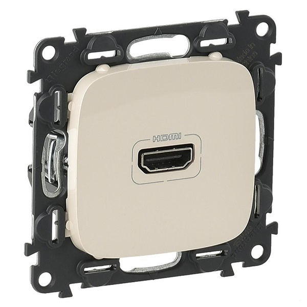 Розетка HDMI с накладкой Legrand Allure слоновая кость (бежевый)