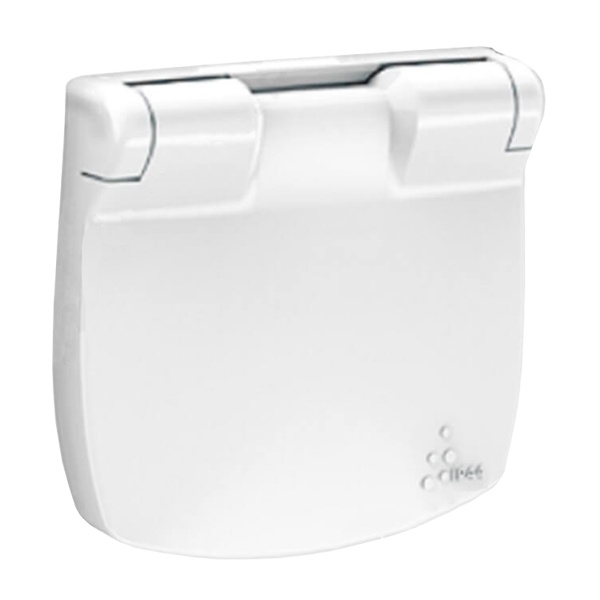 Лицевая панель розетки 2К+З с крышкой Valena ALLURE Legrand, белый