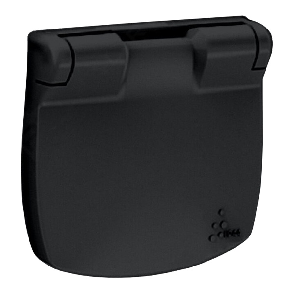 Лицевая панель розетки 2К+З с крышкой Valena ALLURE Legrand, антрацит