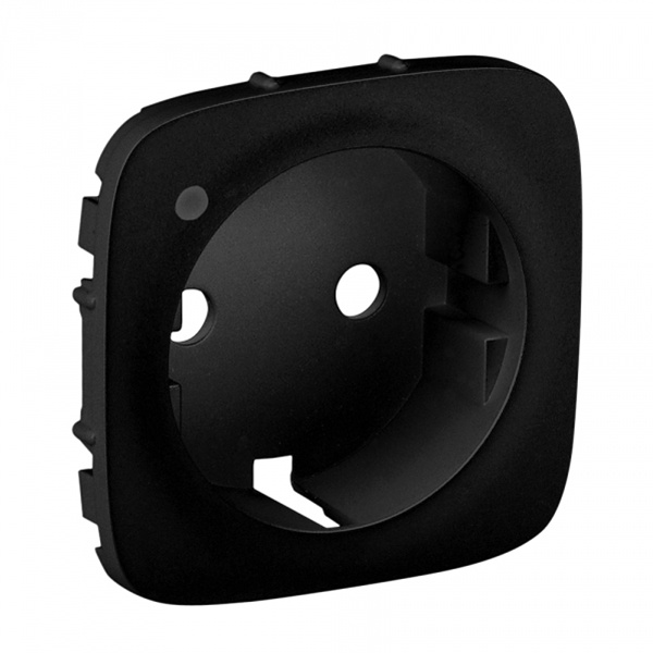 Лицевая панель розетки 2К+З с линзой для подсветки/индикации Valena ALLURE Legrand, антрацит