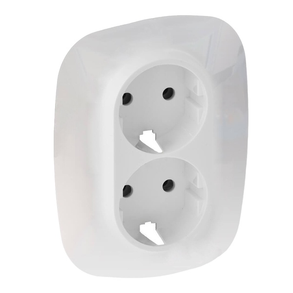 Лицевая панель для двойной силовой розетки 2х2К+З Valena ALLURE Legrand, белый