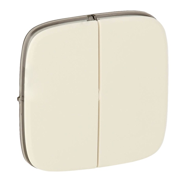 Лицевая панель для двухклавишного выключателя Valena ALLURE Legrand, слоновая кость (бежевый)