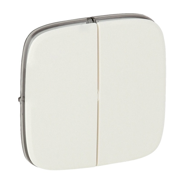 Лицевая панель для двухклавишного выключателя Valena ALLURE Legrand, жемчуг