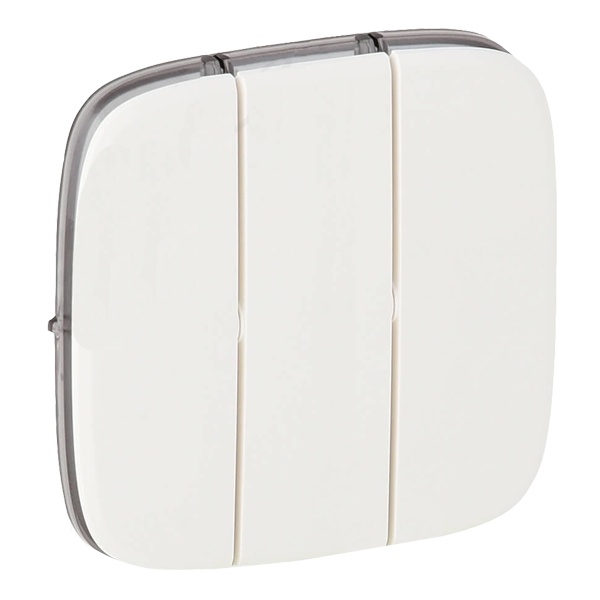 Лицевая панель для выключателя трехклавишного Valena ALLURE Legrand, белый