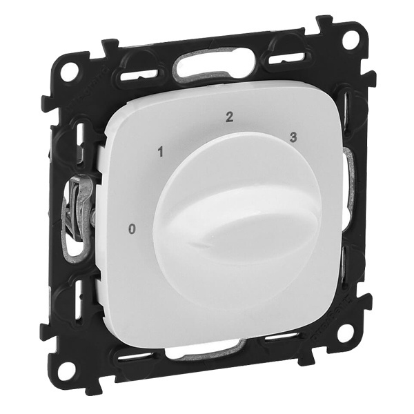 Выключатель вентилятора 4-позиционный с накладкой ALLURE Legrand Белый