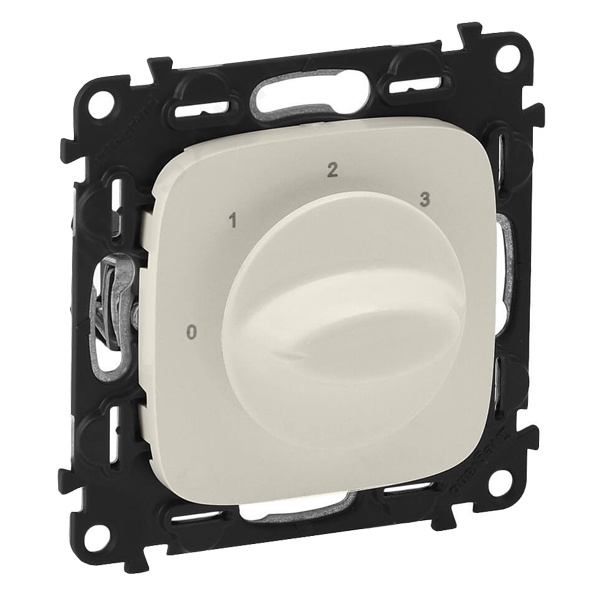 Выключатель вентилятора 4-позиционный с накладкой ALLURE Legrand Слоновая кость (бежевый)