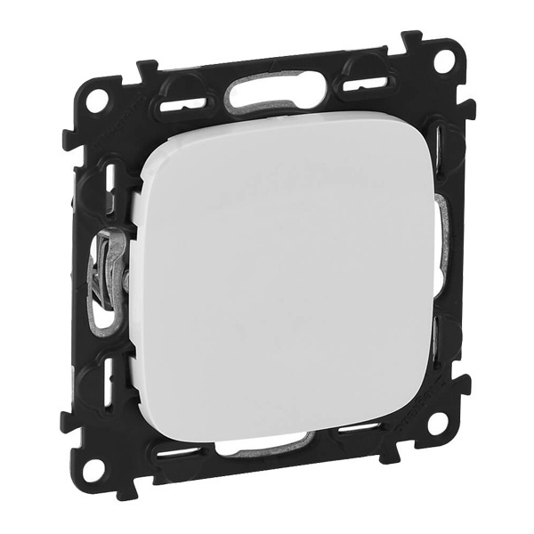 Заглушка с суппортом с накладкой Legrand Allure белый