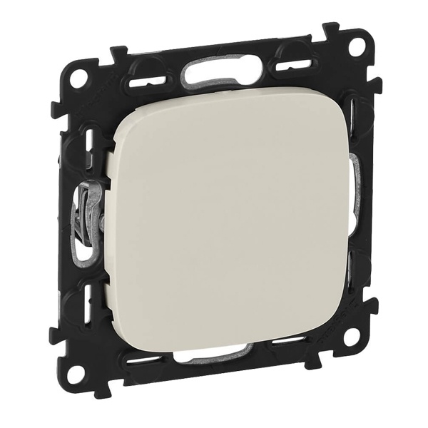 Заглушка с суппортом с накладкой Legrand Allure слоновая кость (бежевый)