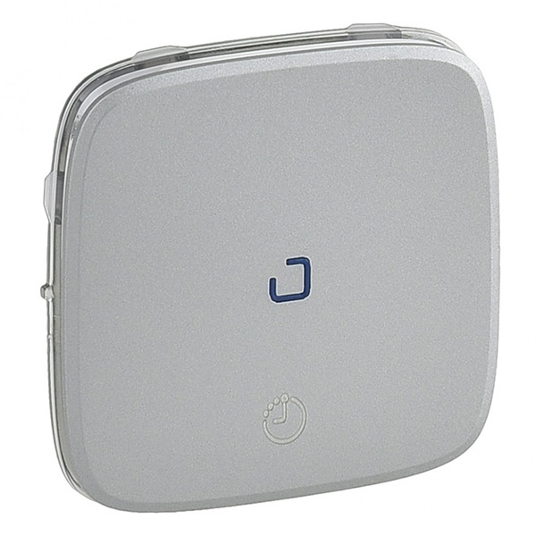 Лицевая панель для выключателя с выдержкой времени 2-канального Valena ALLURE Legrand, алюминий