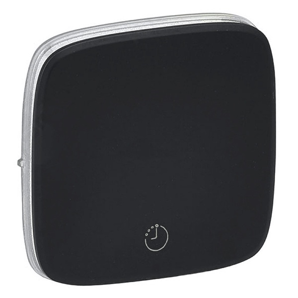 Лицевая панель для выключателя с выдержкой времени 2-канального Valena ALLURE Legrand, антрацит