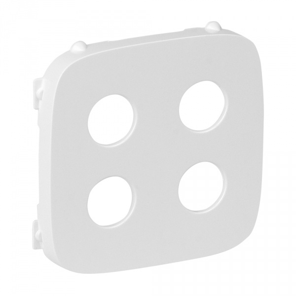 Лицевая панель для аудиорозетки (банан) двойной Valena ALLURE Legrand, белый
