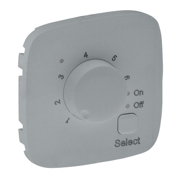 Лицевая панель для термостата для теплых полов Valena ALLURE Legrand, алюминий