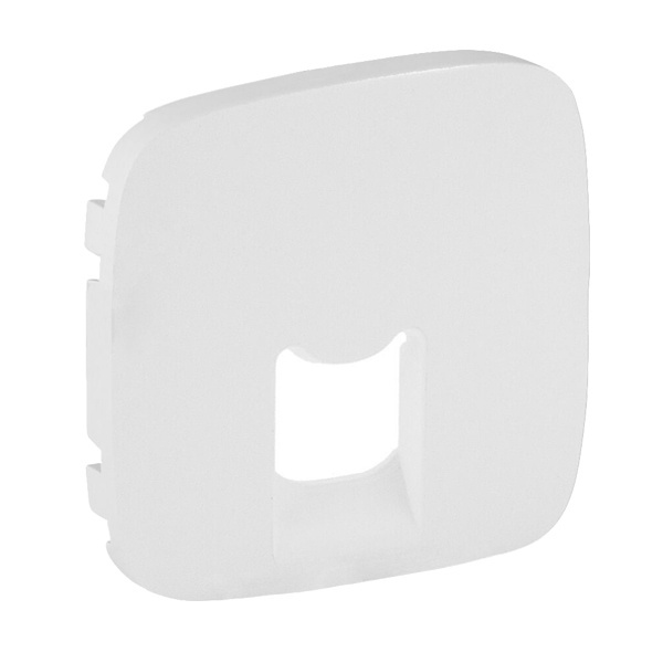 Лицевая панель для одиночных телефонных/компьютерных розеток Valena ALLURE Legrand, белый