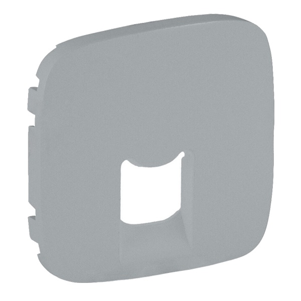 Лицевая панель для одиночных телефонных/информационных розеток Valena ALLURE Legrand, алюминий