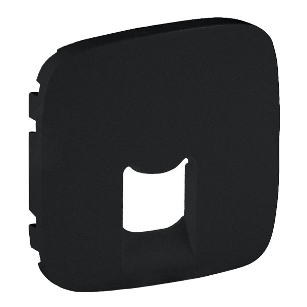 Лицевая панель для одиночных телефонных/информационных розеток Valena ALLURE Legrand, антрацит