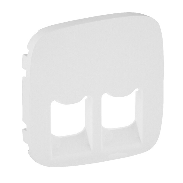 Лицевая панель для двойных телефонных/компьютерных розеток Valena ALLURE Legrand, белый