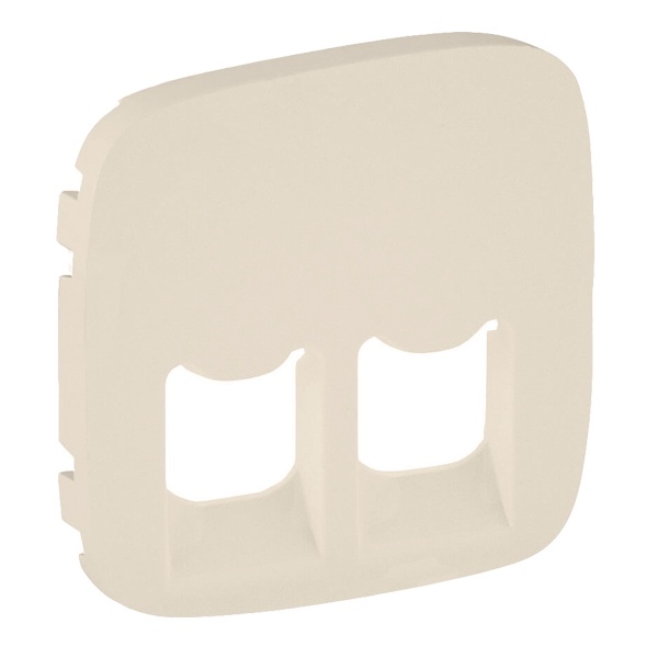 Лицевая панель для двойных телефонных/информационных розеток Valena ALLURE Legrand, слоновая кость (бежевый)