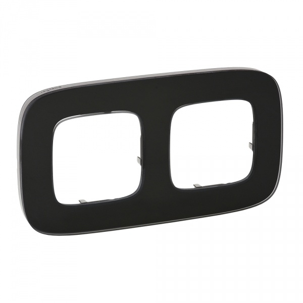 Рамка Legrand Valena ALLURE 2 поста универсальная черное стекло