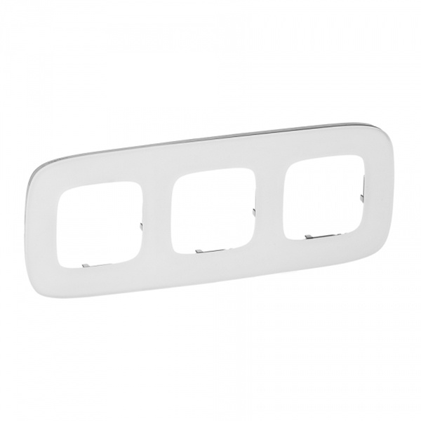 Рамка Legrand Valena ALLURE 3 поста универсальная белое стекло