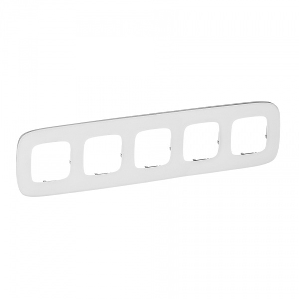 Рамка Legrand Valena ALLURE 5 постов универсальная белое стекло