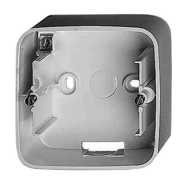 Коробка Legrand Valena ALLURE для накладного монтажа 1-постовая алюминий