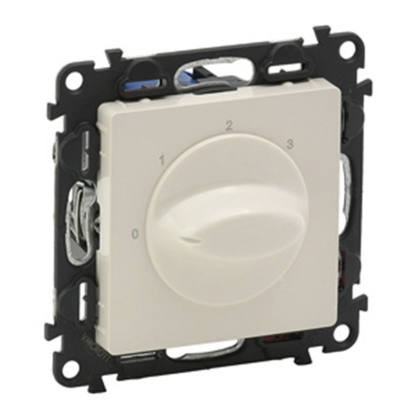 Выключатель вентилятора 4-позиционный с накладкой LIFE Legrand Слоновая кость (бежевый)