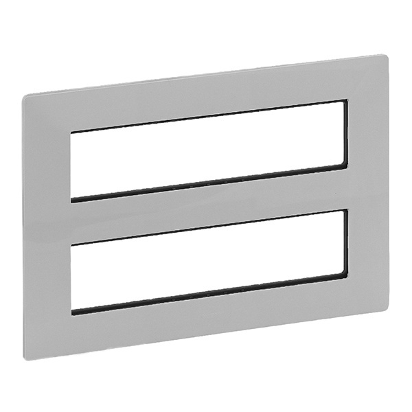 Рамка Legrand Valena LIFE для модульных устройств Mosaic 2х4x2 модуля алюминий