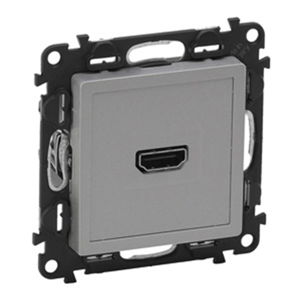Розетка HDMI с накладкой Legrand Life алюминий