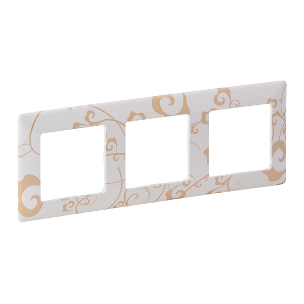 Рамка Legrand Valena LIFE 3 поста универсальная ампир белый
