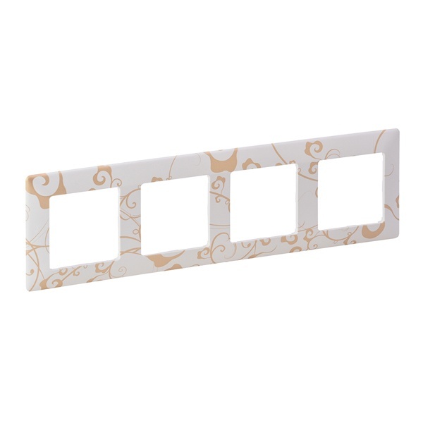 Рамка Legrand Valena LIFE 4 поста универсальная ампир белый
