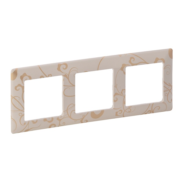 Рамка Legrand Valena LIFE 3 поста универсальная ампир бежевый