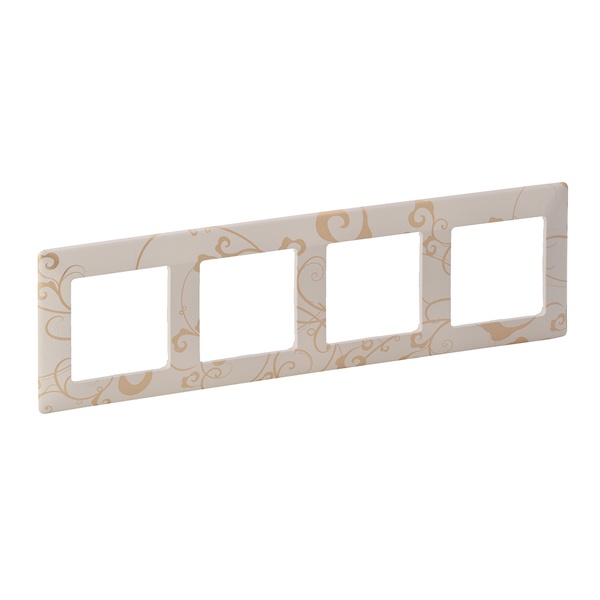 Рамка Legrand Valena LIFE 4 поста универсальная ампир бежевый