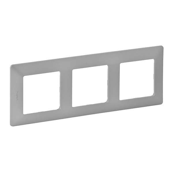Рамка Legrand Valena LIFE 3 поста универсальная алюминий