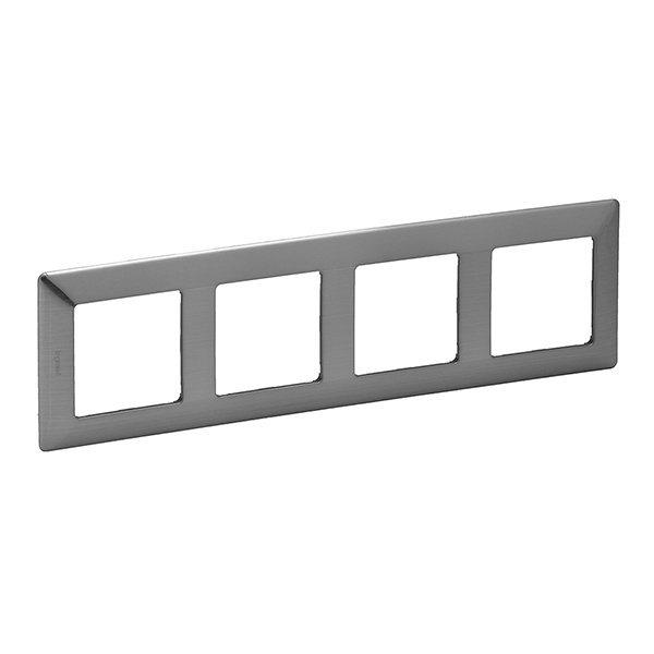 Рамка Legrand Valena LIFE 4 поста универсальная сталь