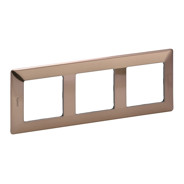 Рамка Legrand Valena LIFE 3 поста универсальная медь
