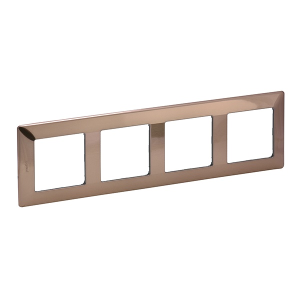 Рамка Legrand Valena LIFE 4 поста универсальная медь