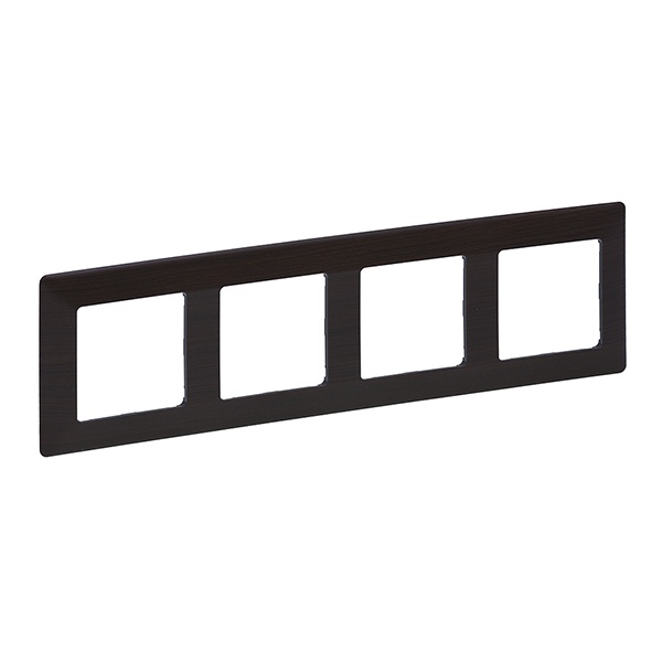 Рамка Legrand Valena LIFE 4 поста универсальная темное дерево