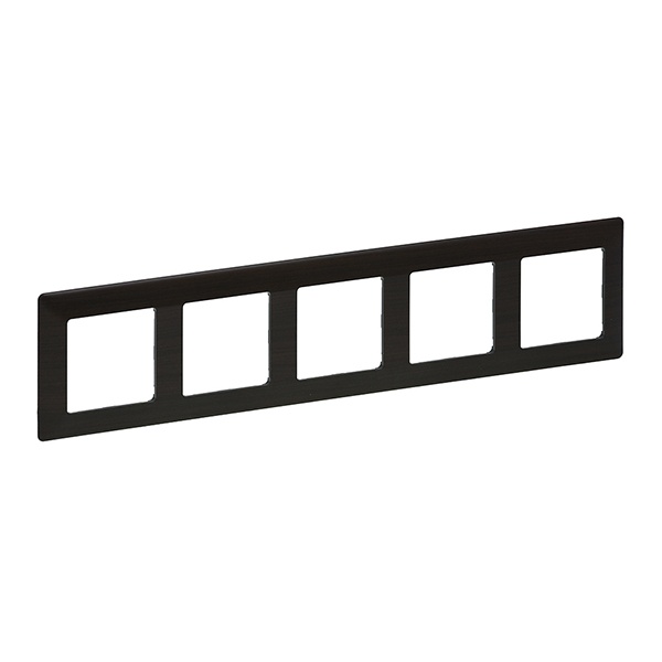 Рамка Legrand Valena LIFE 5 постов универсальная темное дерево