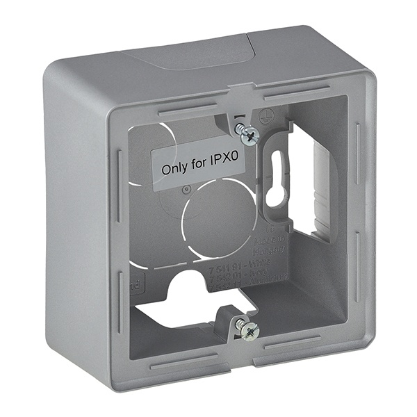 Коробка Legrand Valena LIFE для накладного монтажа 1-постовая алюминий