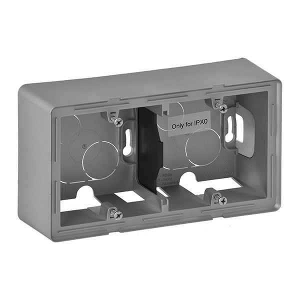 Коробка Legrand Valena LIFE для накладного монтажа 2-постовая алюминий