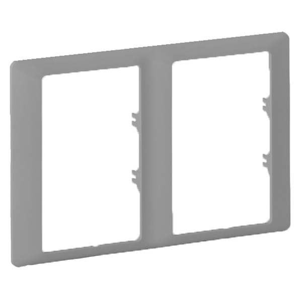 Рамка Legrand Valena LIFE для двойных розеток 2-постовая алюминий