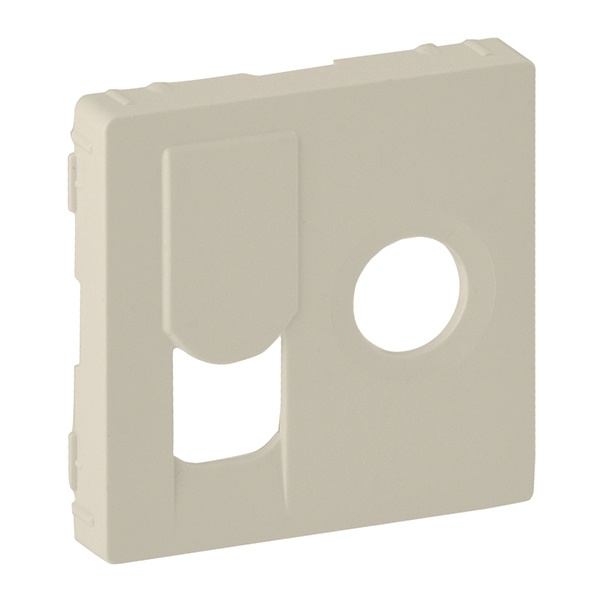 Лицевая панель розетки TV-RJ45 Valena LIFE Legrand, слоновая кость (бежевый)