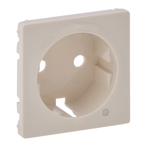 Лицевая панель розетки 2К+З c линзой для подсветки/индикации Valena LIFE Legrand, слоновая кость (бежевый)